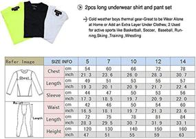 img 1 attached to 👕 LANBAOSI Boys & Girls Long Sleeve Compression Shirt and Pant Set: 2 Pcs for Enhanced Performance and Comfort