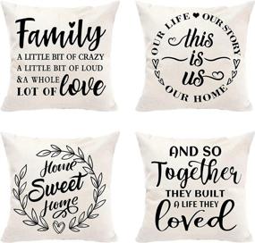 img 4 attached to Hexagram Farmhouse Decor Pillow Covers