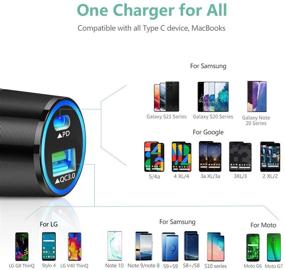 img 3 attached to 🔌 Cluvox автомобильное зарядное устройство USB C - Двойная быстрая зарядка 18 Вт для Samsung Galaxy S21 Plus/Ultra/S20 FE/Plus/Ultra/Note 20/Ultra/10/9/8/S10e/S9/S8/A71 - Быстрый автомобильный адаптер (2 штуки) с кабелем длиной 3 фута.