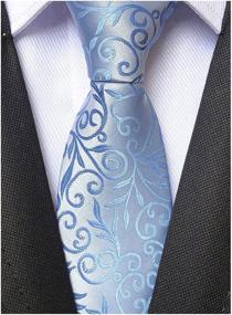 img 4 attached to 👔 SEO-Optimized Formal Neckties with Silver Floral Fashion