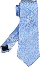 img 3 attached to 👔 SEO-Optimized Formal Neckties with Silver Floral Fashion