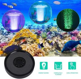 img 2 attached to 🐠 Allnice Aquarium Bubble Light: Colorful LED Air Stone for Fish Tanks, Aquariums, and Ponds