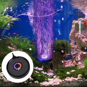img 1 attached to 🐠 Allnice Aquarium Bubble Light: Colorful LED Air Stone for Fish Tanks, Aquariums, and Ponds