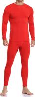 🔥 coreal men's soft thermal underwear set - fleece lined crew neck long johns base layer for better comfort and warmth logo