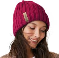 🧣 warm and stylish furtalk winter hats for women: fleece lined beanie cable knit chunky beanies & snow cap logo