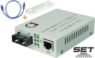 🔌 multimode gigabit fiber media converter with built-in fiber module, 2 km (1.24 miles), sc to utp cat5e cat6, 10/100/1000 rj-45, auto sensing gigabit/fast ethernet speed, jumbo frame, llf support logo