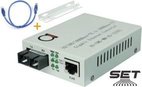 img 4 attached to 🔌 Multimode Gigabit Fiber Media Converter with Built-In Fiber Module, 2 km (1.24 miles), SC to UTP Cat5e Cat6, 10/100/1000 RJ-45, Auto Sensing Gigabit/Fast Ethernet Speed, Jumbo Frame, LLF Support