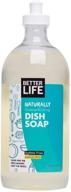 🍋 organic lemon mint dish soap - 22 oz (pack of 6) by better life logo