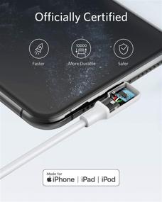 img 1 attached to Анкер 3 фута MFi Сертифицированный USB-C к 90-градусному кабелю Lightning - поддерживает передачу питания для iPhone SE/11 Pro/XS/XR/8 Plus/AirPods Pro, iPad 8, iPod Touch и других устройств (белый)