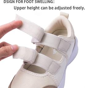 img 3 attached to 👟 Lightweight Adjustable Athletic Shoes for Women with Breathable Comfort and Fasciitis Support - Size 38B