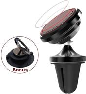 📱 qbuc car phone mount air vent - 2 in 1 design phone holder for universal cell phones with 360 adjustable rotation - strong magnet for iphone xs/x/8/7 plus/6, samsung note 9/8, galaxy s9/s8, gps, and more logo