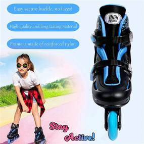 img 2 attached to 🛼 Adjustable Inline Skates for Kids and Adults - High Bounce Outdoor Roller Skates for Girls and Boys, Men and Women