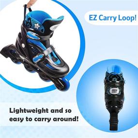 img 3 attached to 🛼 Adjustable Inline Skates for Kids and Adults - High Bounce Outdoor Roller Skates for Girls and Boys, Men and Women