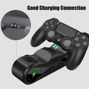 img 3 attached to 🎮 PS4 Controller Charging Station by atolla - LED Indicators & USB Charging Cable for DualShock 4 - Compatible with PS4, PS4 Slim, and PS4 Pro Controllers