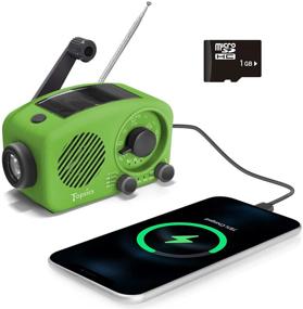 img 4 attached to 📻 Topsics Emergency Radio - Bluetooth, NOAA/AM/FM Weather Radio with Flashlight/USB Charger - 2000mAh Portable Solar Hand Crank Radio for Outdoor Camping - Support AUX/TF Card (includes 1GB TF Card)