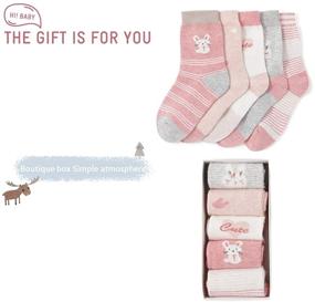 img 1 attached to 🧦 Детские носки BlueFrog Kids из мягкого хлопка: яркие носочки для девочек и мальчиков - набор из 5 пар в подарочной коробке.