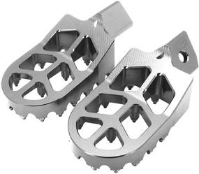 img 1 attached to JFG RACING CNC Front Foot Pegs Footpegs Rest Pedal For PW50 1981-2021/ PW80 1983-2006/ Y-ZINGER 1985-2001/ TW200 1987-2021 (Silver)