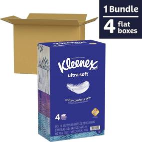 img 3 attached to 🧻 Бумажные салфетки Kleenex Ultra Soft для лица, комплект из 4 коробок по 110 салфеток в каждой коробке (Всего 440 салфеток)