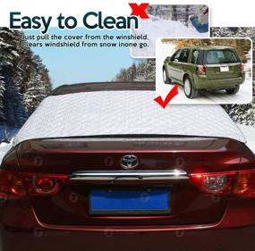 img 3 attached to ❄️ Zone Tech Car Rear Windshield Snow Ice Cover Protector: Premium All-Weather Shield with Flaps for Summer & Winter