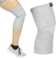 🎋 vive bamboo knee sleeve - charcoal compression support brace for joint pain relief & improved circulation - ideal for sports, running and arthritis - men & women logo