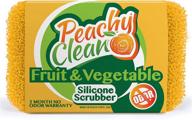 🍑 peachy clean 8353 dish fruit & vegetable scrubbers: the ultimate silicone solution for spotless cleaning logo