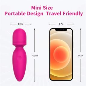 img 3 attached to Cordless Mini Wand Massager - 10 Quiet Vibration Modes for Neck, Shoulder, Back, and Body - Rechargeable Handheld Massager [4.35 * 1.18 inches]