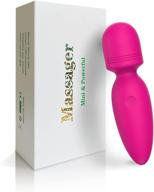 cordless mini wand massager - 10 quiet vibration modes for neck, shoulder, back, and body - rechargeable handheld massager [4.35 * 1.18 inches] logo