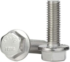 img 4 attached to Sturdy and Reliable M8 1 25 Stainless Flanged Hexagon Fasteners with Flange Design