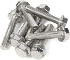 img 1 attached to Sturdy and Reliable M8 1 25 Stainless Flanged Hexagon Fasteners with Flange Design