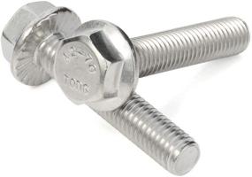 img 2 attached to Sturdy and Reliable M8 1 25 Stainless Flanged Hexagon Fasteners with Flange Design