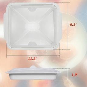 img 3 attached to 🥓 MUGOOLER Microwave Bacon Maker/Cooker with Lid - Easy, Mess-free, Quick and Safety Feature - 11.3" L x 9.0" W x 2.4" H - in White
