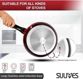 img 3 attached to 🍳 Sulives Nonstick Granite Cookware Set, Dishwasher Safe Cooking Sets with Induction Bottom, 8 Piece