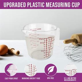 img 1 attached to 📏 11 Piece Stainless Steel Measuring Cups and Spoons Set with Plastic Measuring Cup. Complete Liquid and Dry Metal Measuring Cups Set.