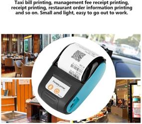 img 3 attached to 🖨️ High-Performance 58mm Mini Thermal Receipt Printer - Bluetooth 4.0, Android & Windows Support - USB Direct Thermal Printer for ESC/POS/Receipt Ticket - Professional Blue Color