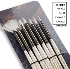 img 3 attached to 🖌️ 15 Piece Synthetic Hair Detail Paint Brush Set - Ideal for Detail Painting, Watercolor, Acrylic, and Oil Painting