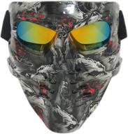 🔫 lawnite skull airsoft mask: full face protection for outdoor cs wargame & paintball logo