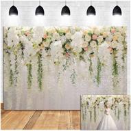 vinyl white rose floral backdrop for photography – bridal shower, wedding, and party decor background – ideal for baby shower, birthday, cake table props, and booth display logo