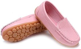 img 1 attached to 👞 SOFMUO Кожаные мокасины: Стильные и комфортные мальчики обувь для школы и прогулок