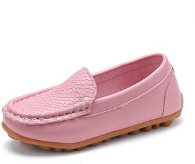 img 4 attached to 👞 SOFMUO Кожаные мокасины: Стильные и комфортные мальчики обувь для школы и прогулок