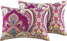 img 1 attached to 🛏️ Full Size Paisley 8 Piece Bed-in-a-Bag Comforter Set by VCNY Home