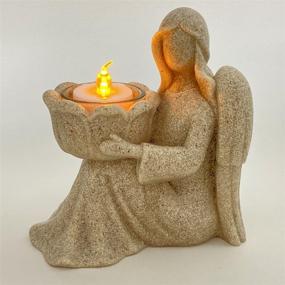 img 4 attached to 🕯️ TrayClicks Sympathy Gifts: LED Tealight Angel Candle Holder for Loss of Loved One - Memorial, Bereavement, Grieving, Condolence, Remembrance, Funeral Gift in Memory of Loss