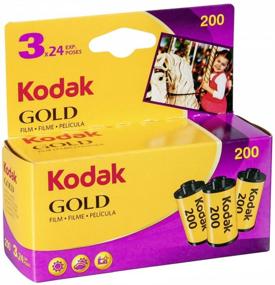 img 1 attached to 🎞️ Kodak Golden 200 Film (Purple/Yellow) - Pack of 3 Rolls - 24 Exposures Per Roll