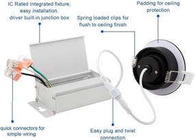 img 2 attached to 🔦 Gimbal Adjustable Recessed Downlight: The Ideal Industrial Electrical Solution