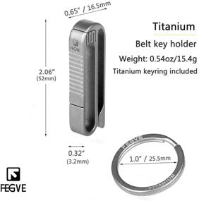 img 3 attached to 🔑 FEGVE Titanium Duty Belt Key Holders: A Reliable Quick Release Keychain for Men; Perfect Gifts for Dad