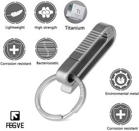 img 1 attached to 🔑 FEGVE Titanium Duty Belt Key Holders: A Reliable Quick Release Keychain for Men; Perfect Gifts for Dad