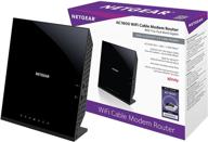 🔌 netgear c6250-100nas ac1600 (16x4) wifi cable modem router combo: xfinity comcast, time warner cable, cox, & more logo