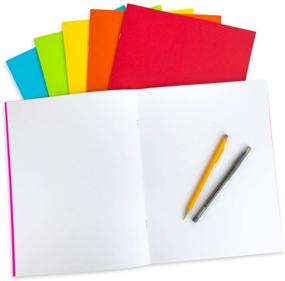 img 2 attached to Hygloss Products Colorful Blank Books - Perfect for Journaling, Sketching, Writing & More - Ideal for Arts & Crafts - Pack of 10 Books in 6 Bright, Fun Colors - 8.5 x 11 Inches