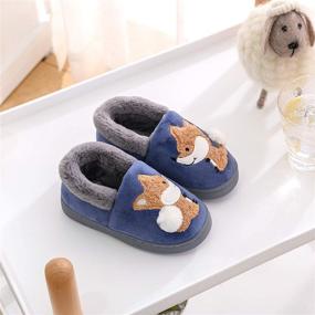 img 2 attached to BESONETY Warm Fuzzy Slippers for Boys and Girls - Cozy Kids Toddler House Home Slippers