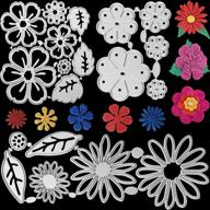 🌸 3 sets metal cutting dies christmas flowers leaves stencils - 19 styles for diy crafts & scrapbooking | 3d flower die cuts - 19 pieces in total logo