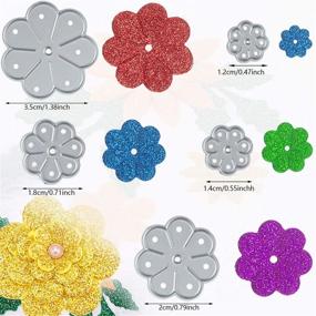 img 1 attached to 🌸 3 Sets Metal Cutting Dies Christmas Flowers Leaves Stencils - 19 Styles for DIY Crafts & Scrapbooking | 3D Flower Die Cuts - 19 Pieces in Total